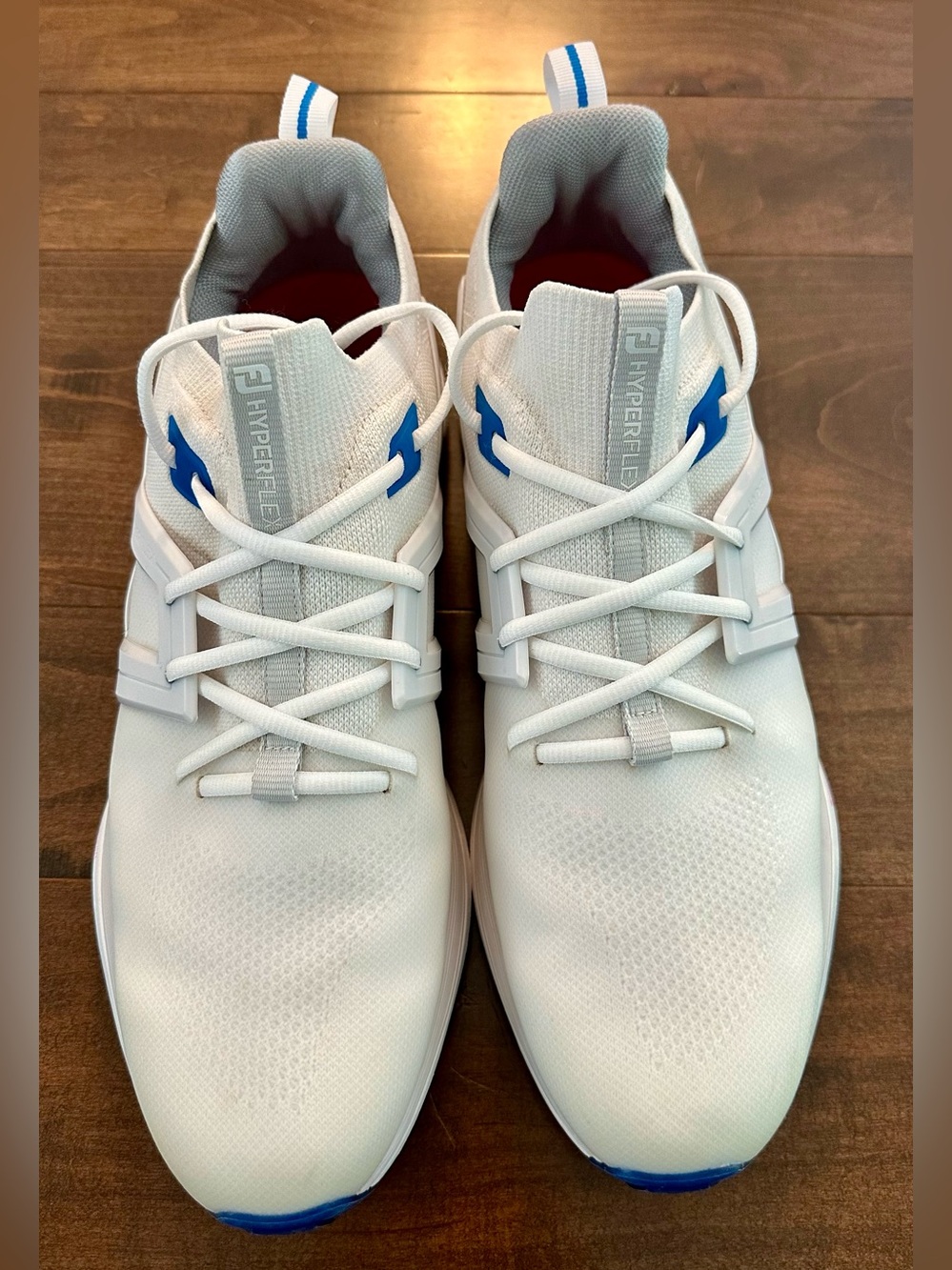 🌟 Men’s FootJoy White and Blue Hyperflex Golf Shoes